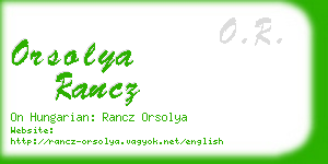 orsolya rancz business card